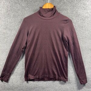 Athleta Top Womens Large Flurry Peak Turtleneck Long Sleeve Antique Burgundy